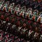 1 Yard Italian Fall Tones Zig Zag Novelty Wool Knit Fabric 56 inch Width